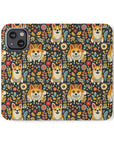 Corgi Rainbow Vine Dream Flip Cases