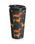 Dapper Dachshund Noir Glow Stainless Steel Travel Mug