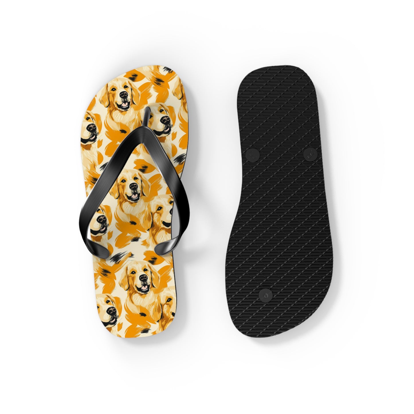 Golden Glitz 'n Glamour Woofwear Flip Flops