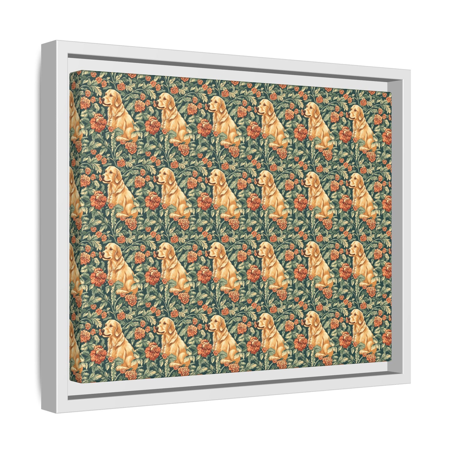 Blooming Goldie Glam Matte Canvas, Framed