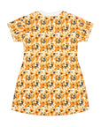 Golden Glitz 'n Glamour Woofwear T-Shirt Dress