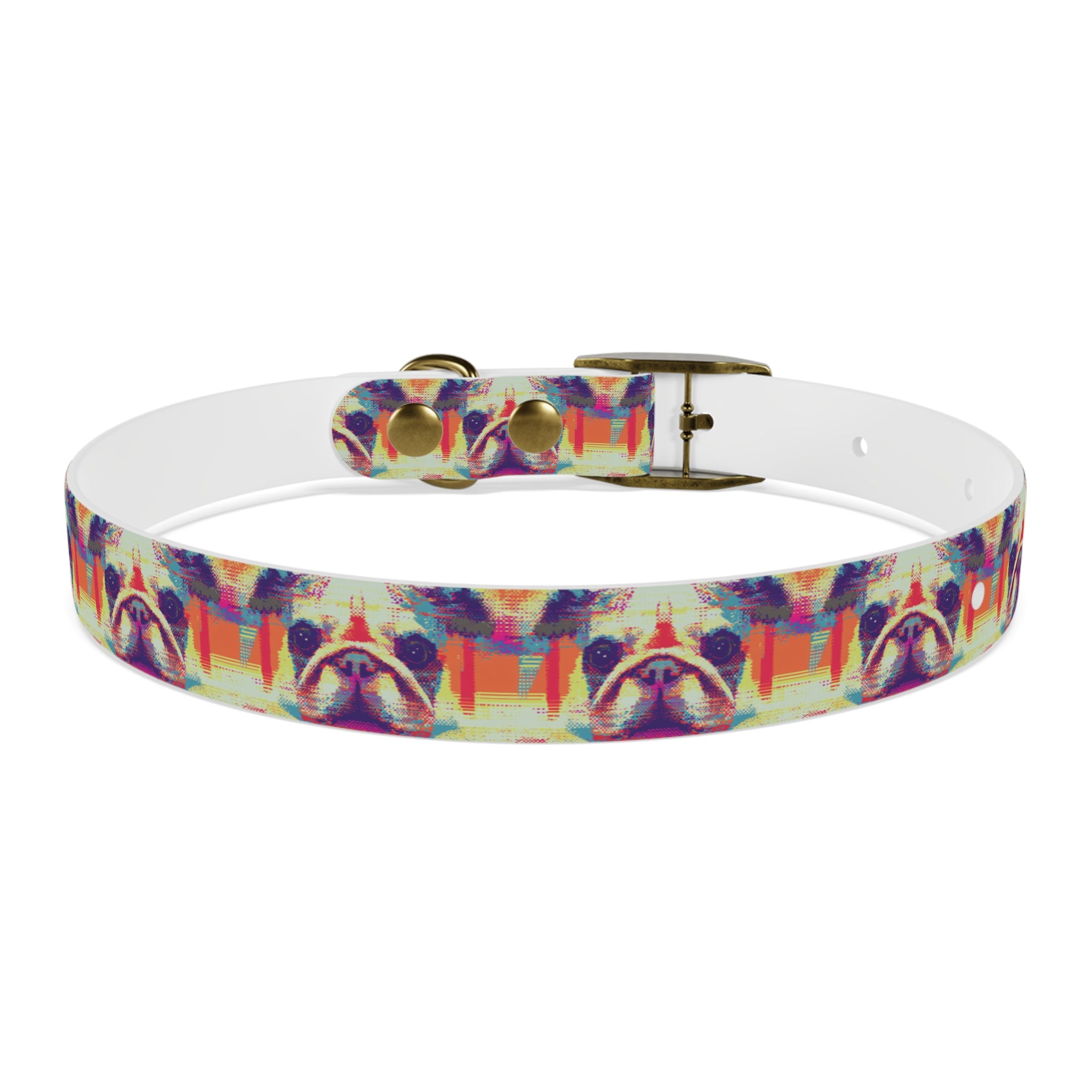 Glitchy Bulldog Blitz Dog Collar