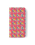 Bubblegum Glamour Bulldog Bouquet Flip Cases