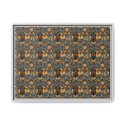 Ruffle Rottie Glamourific Matte Canvas, Framed