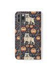 Bulldog Blossom Bonanza Flip Cases