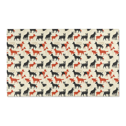 Modern Shepherd Chic - German Shepherd Area Rug