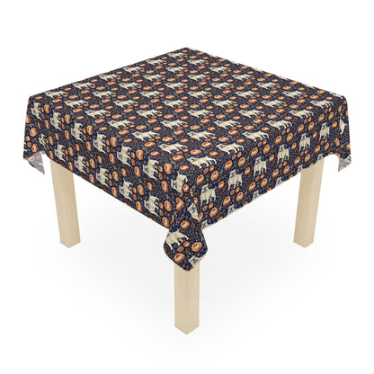 Bulldog Blossom Bonanza Tablecloth