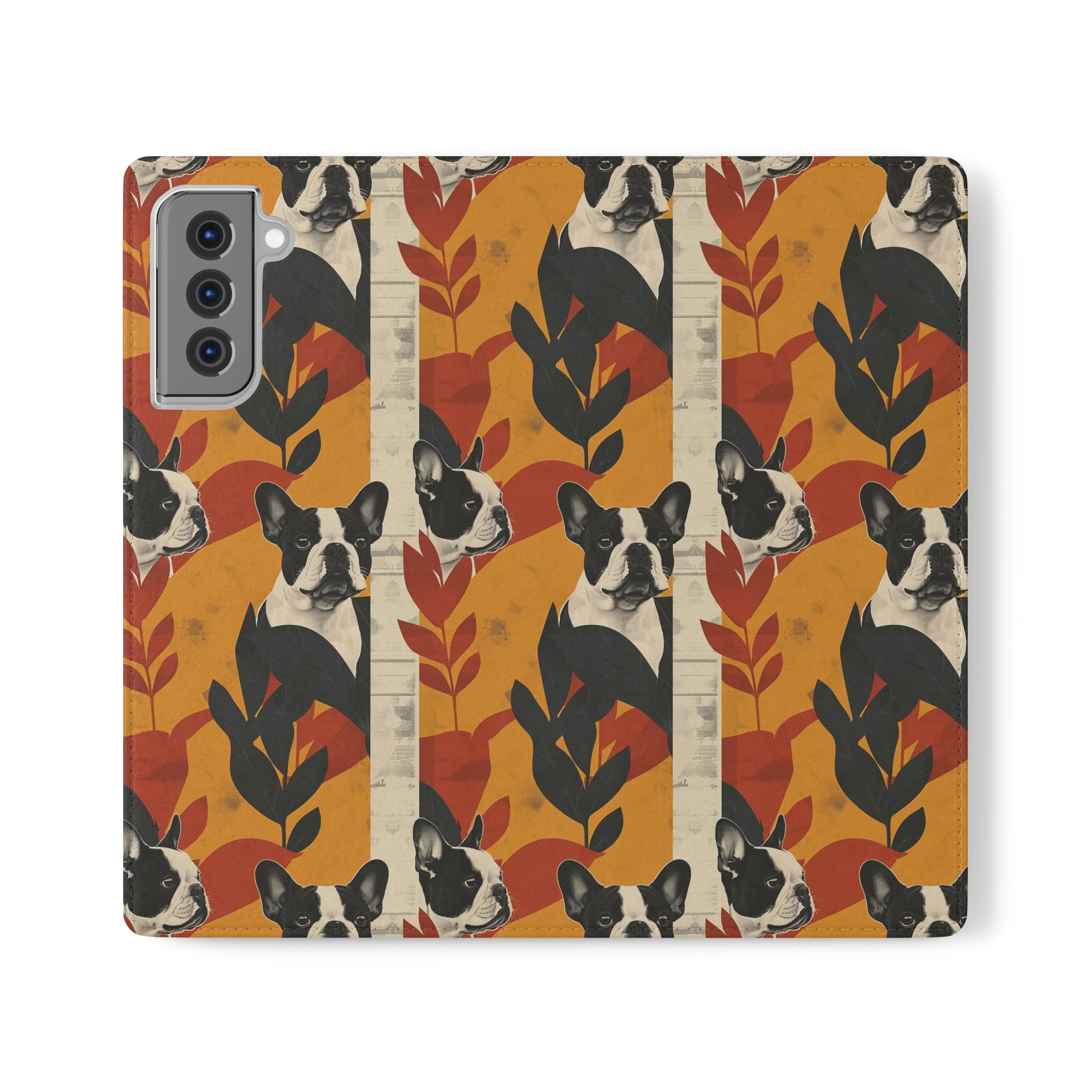 Chic Frenchie Charm Flip Cases