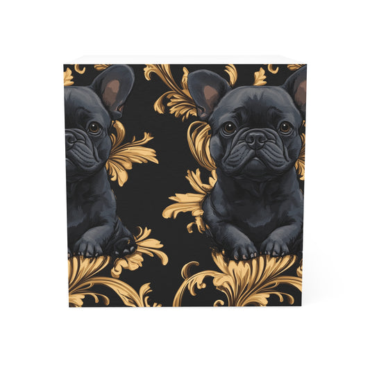 Regal Frenchie Noir Elegance Note Cube