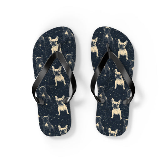 Frenchie Celestial Soar Flip Flops