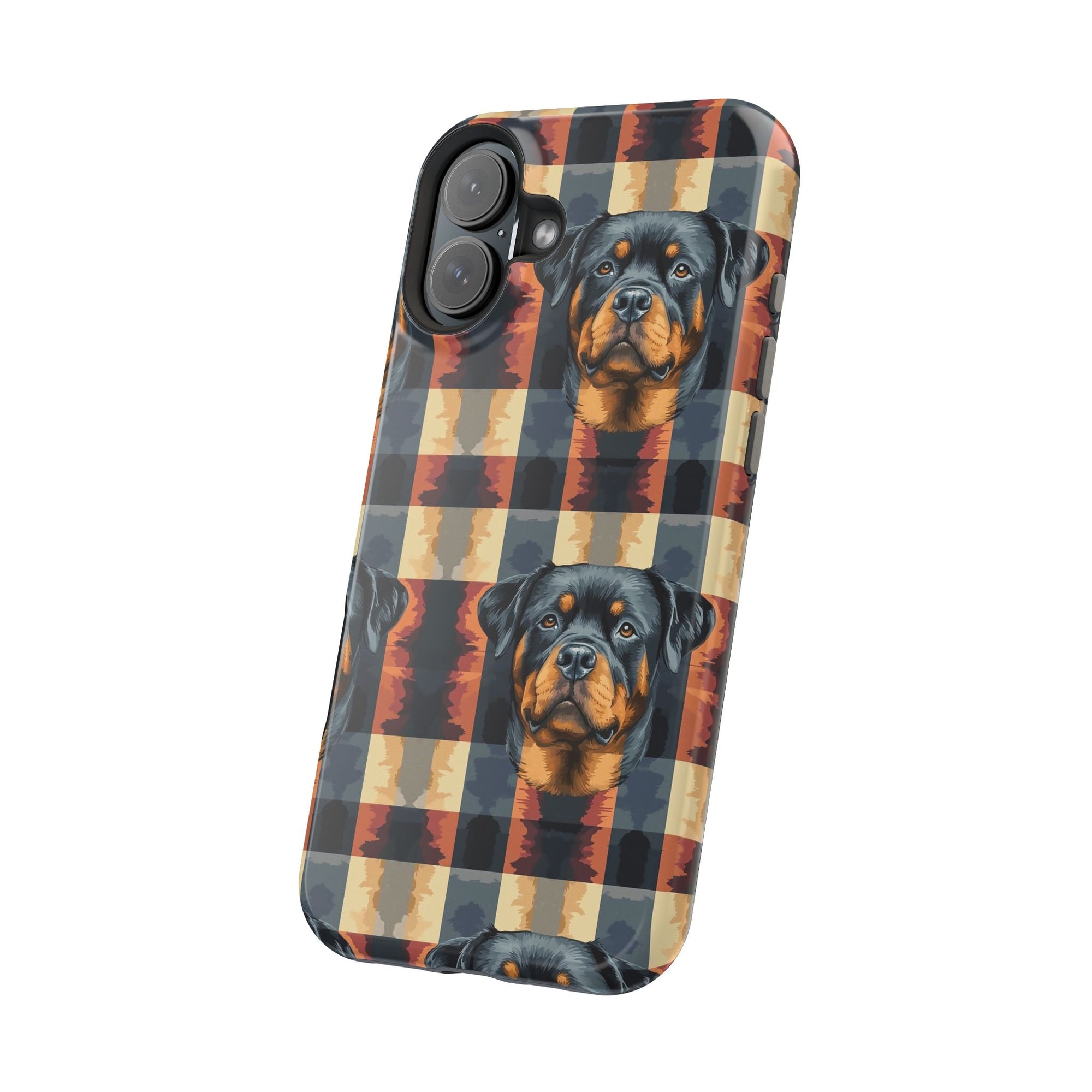 Pawsome Rottweiler Royalty Plaid Magnetic Tough Cases