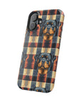 Pawsome Rottweiler Royalty Plaid Magnetic Tough Cases