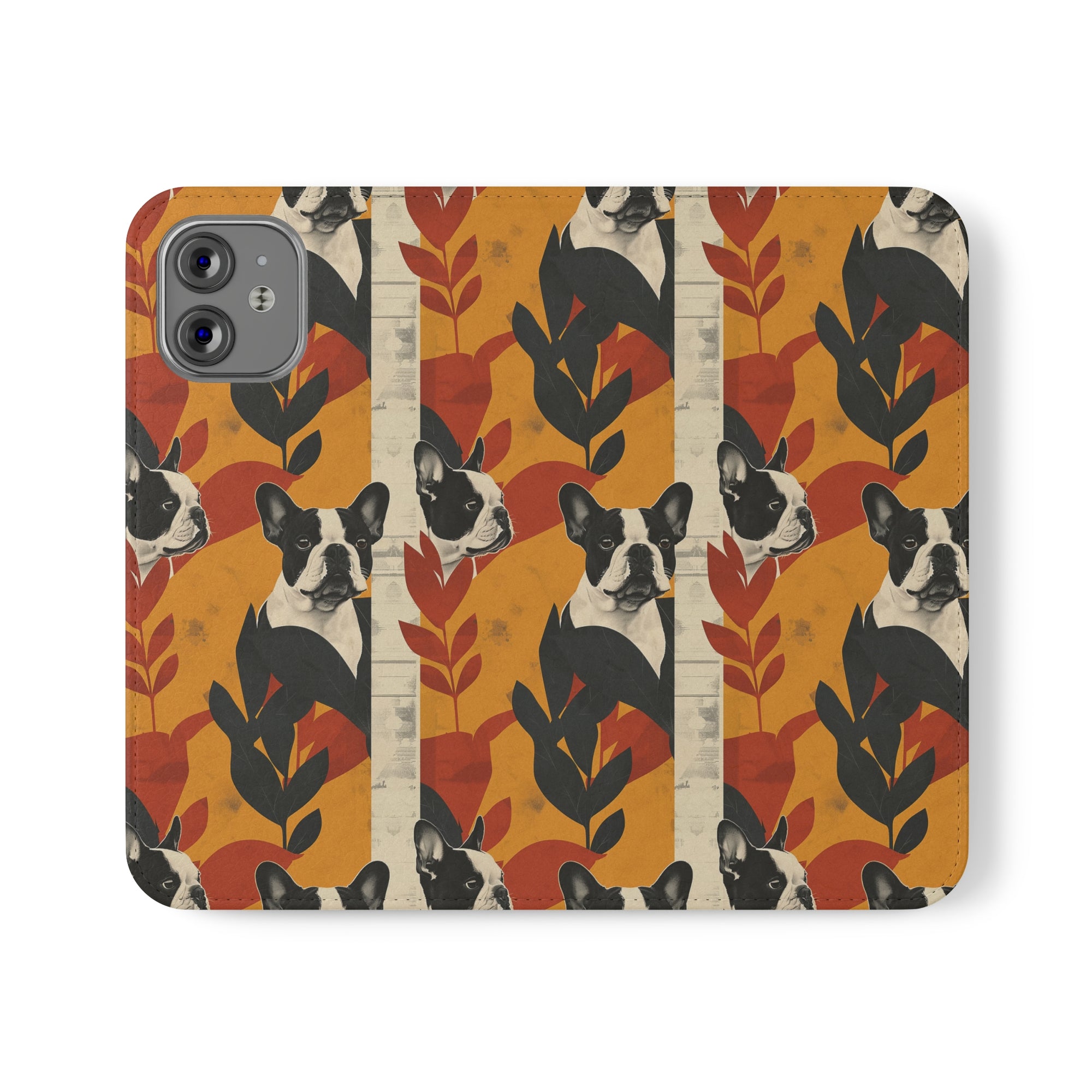 Chic Frenchie Charm Flip Cases