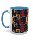 Chic Canine Checkmate - Frenchie Edition Accent Coffee Mug