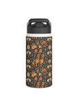 Dazzling Dachsund Blossoms & Foliage Stainless Steel Water Bottle