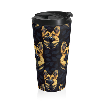 Majestic Hound Couture: German Shepherd LuxeBlend Stainless Steel Travel Mug