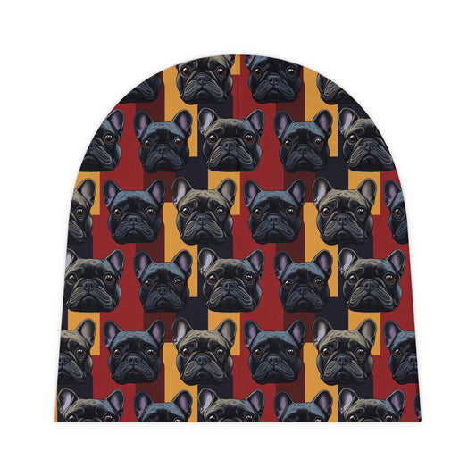 Chic Canine Checkmate - Frenchie Edition Baby Beanie