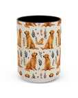 Golden Glamour Paws - Luxe Licks for Regal Retrievers Accent Coffee Mug