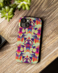 Glitchy Bulldog Blitz Slim Phone Cases