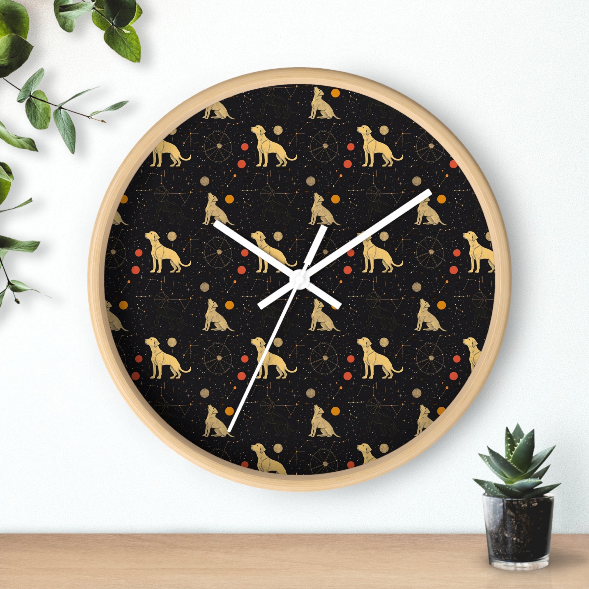 Heavenly Husky Hues Wall Clock