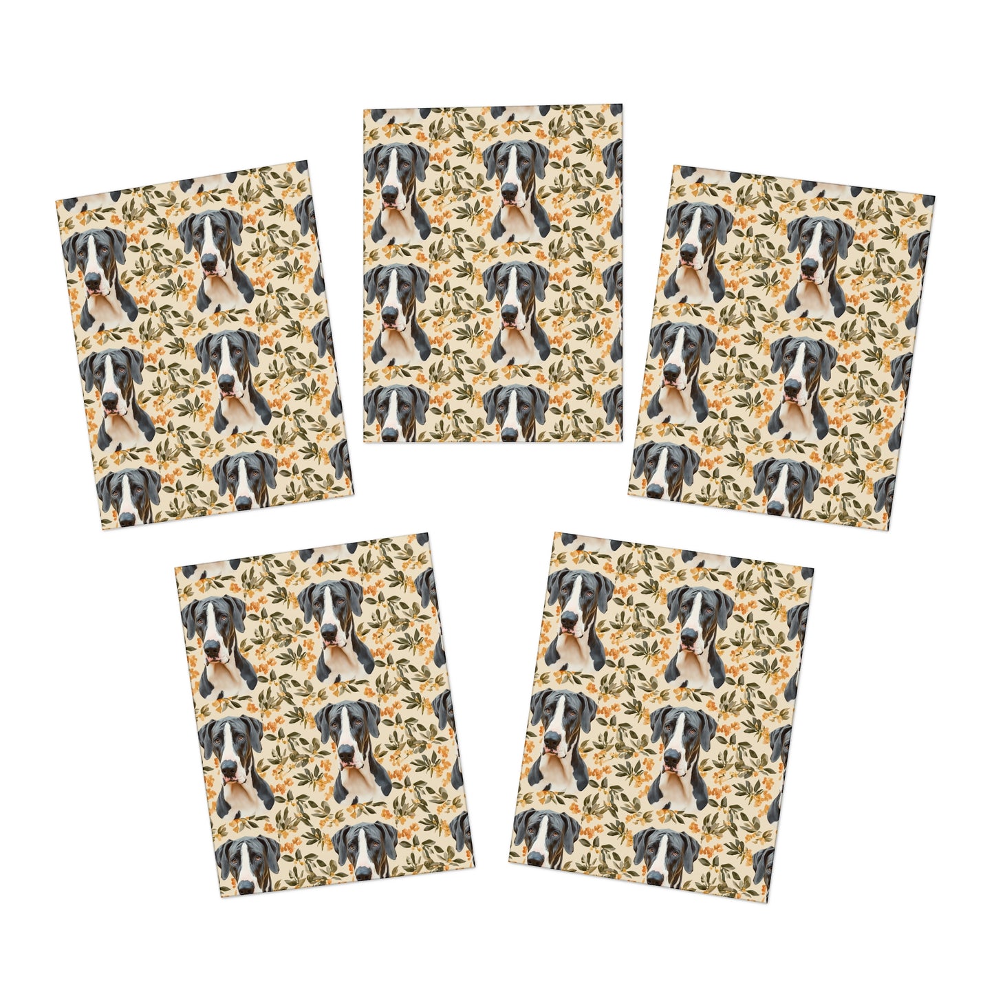 Majestic Great Dane Meadow Greeting Cards (5-Pack)