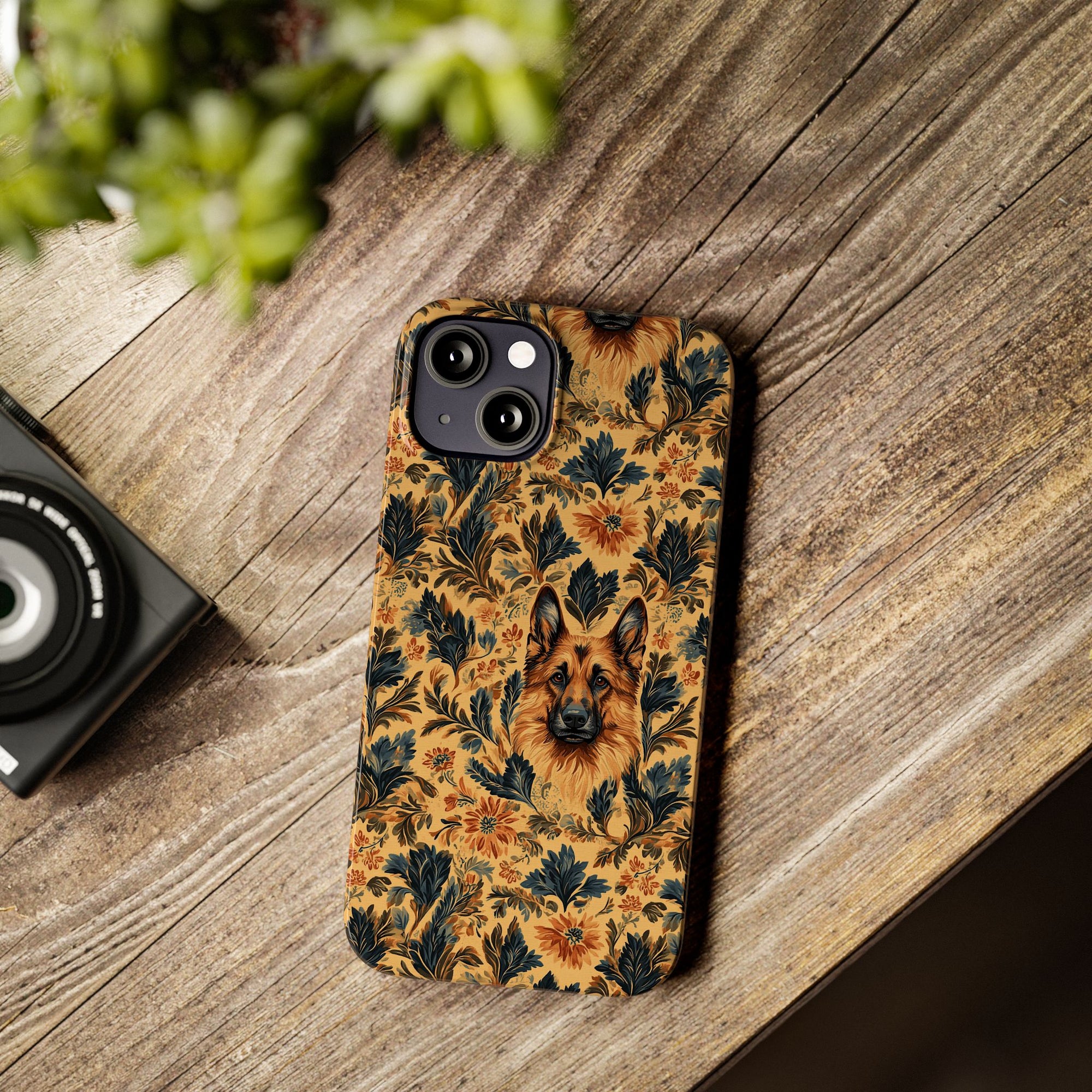 Autumnal German Shepherd Glamour Slim Phone Cases