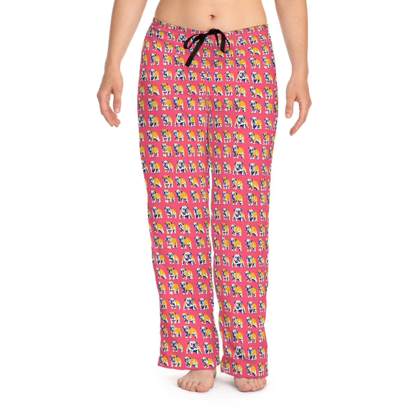 Bubblegum Glamour Bulldog Bouquet Women's Pajama Pants