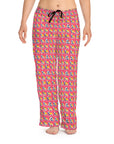 Bubblegum Glamour Bulldog Bouquet Women's Pajama Pants