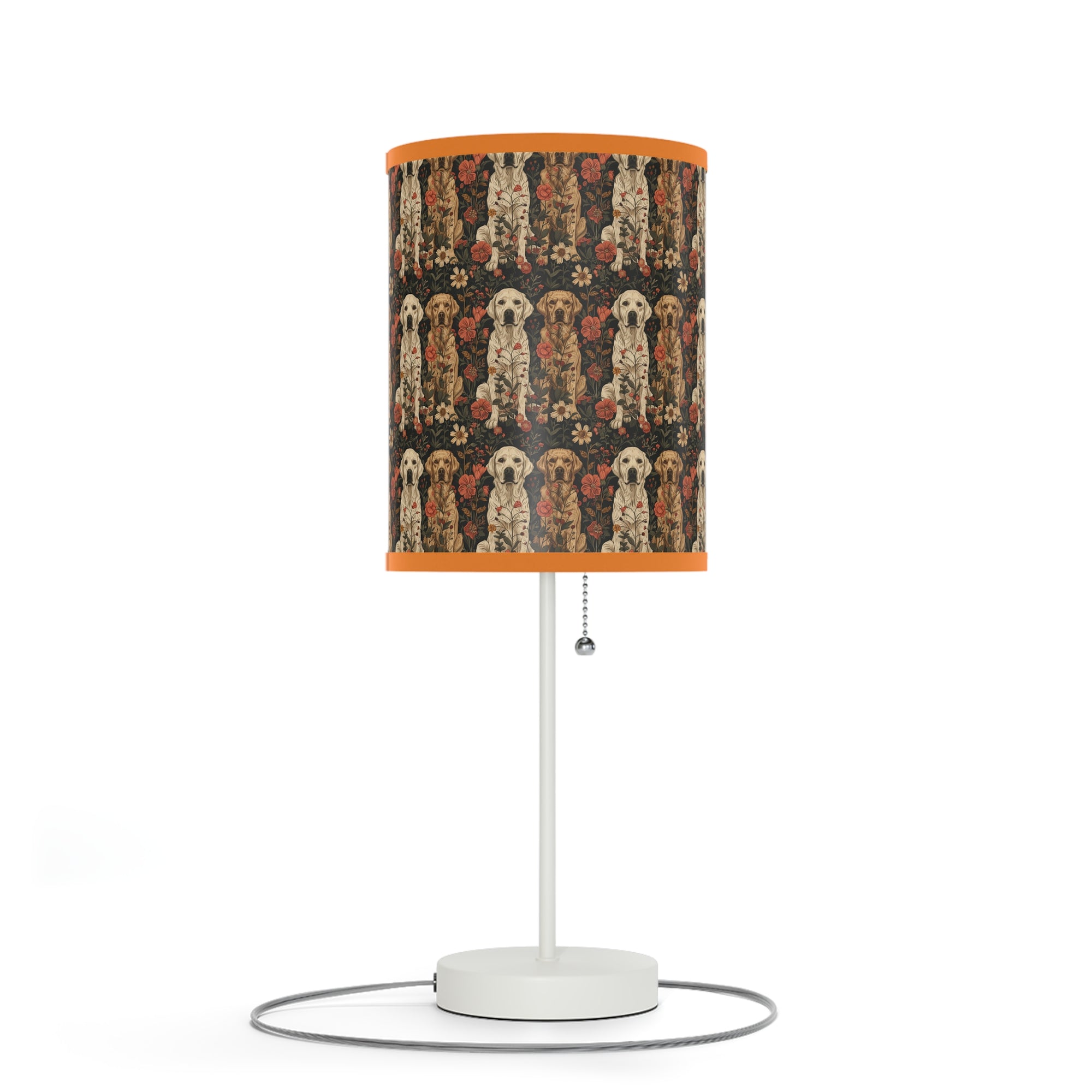 Blossoming Labradors Bouquet Lamp on a Stand