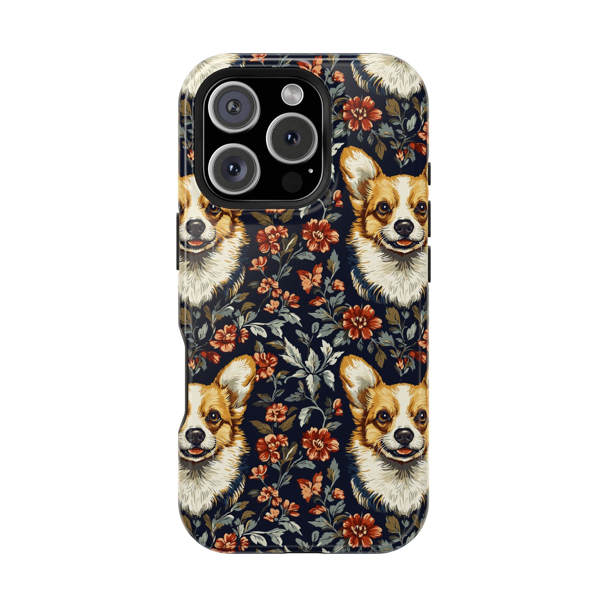 Floofy Corgi Blossom Blast Magnetic Tough Cases