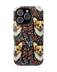 Floofy Corgi Blossom Blast Magnetic Tough Cases