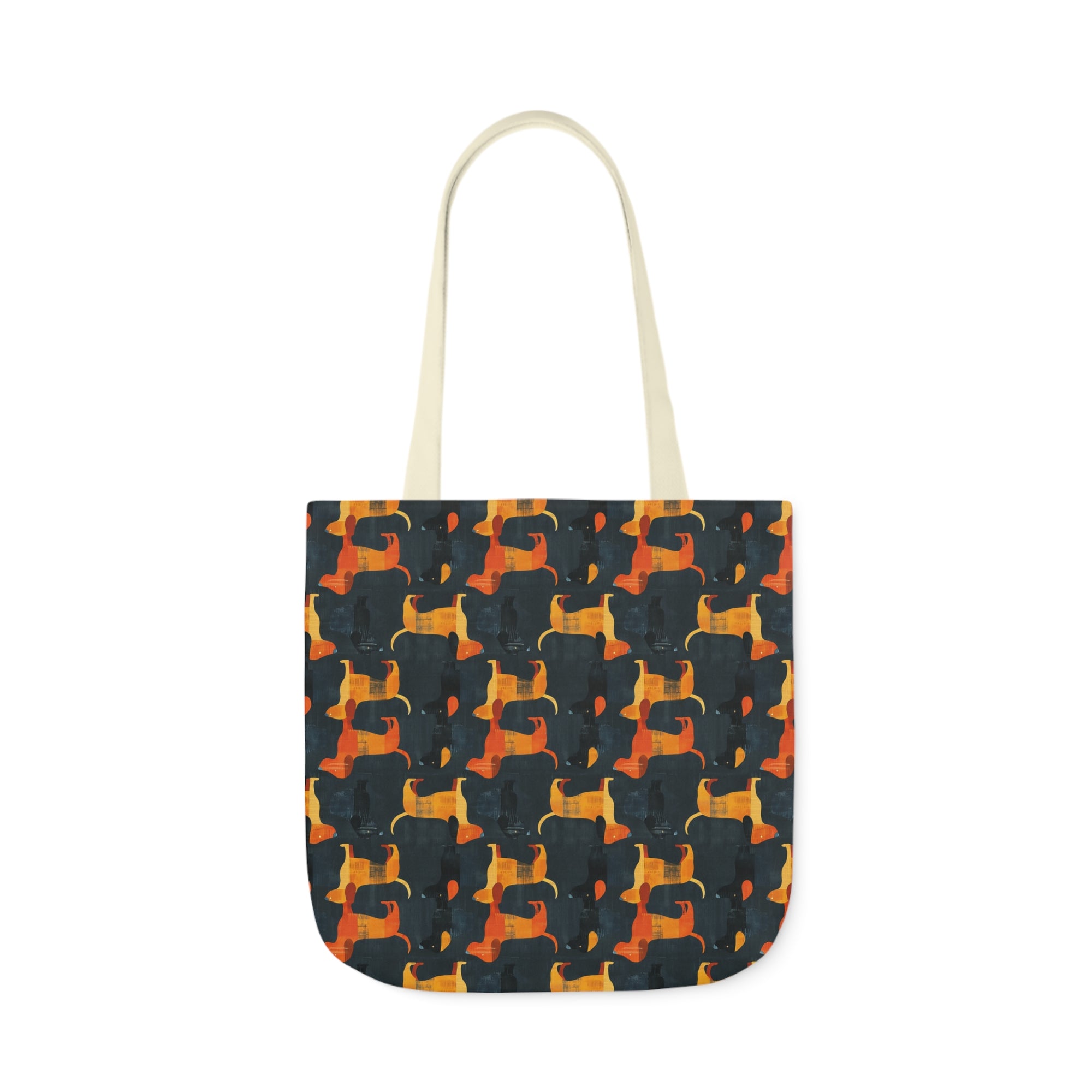 Dapper Dachshund Noir Glow Canvas Tote Bag