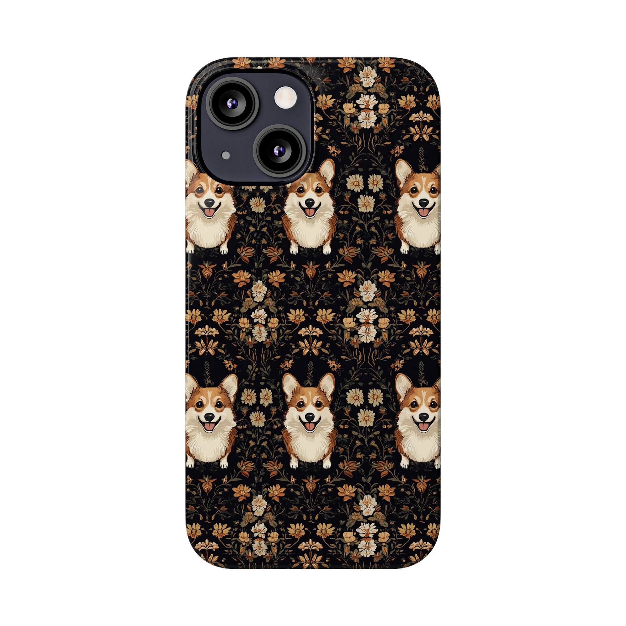 Nighttime Corgi Glow Stride Slim Phone Cases