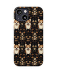 Nighttime Corgi Glow Stride Slim Phone Cases