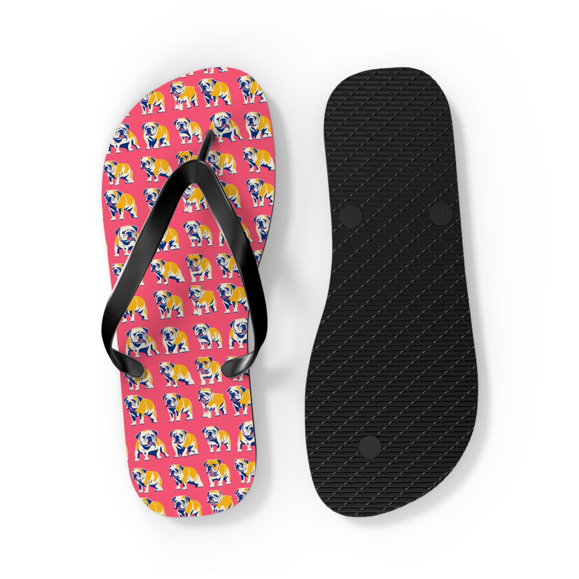 Bubblegum Glamour Bulldog Bouquet Flip Flops