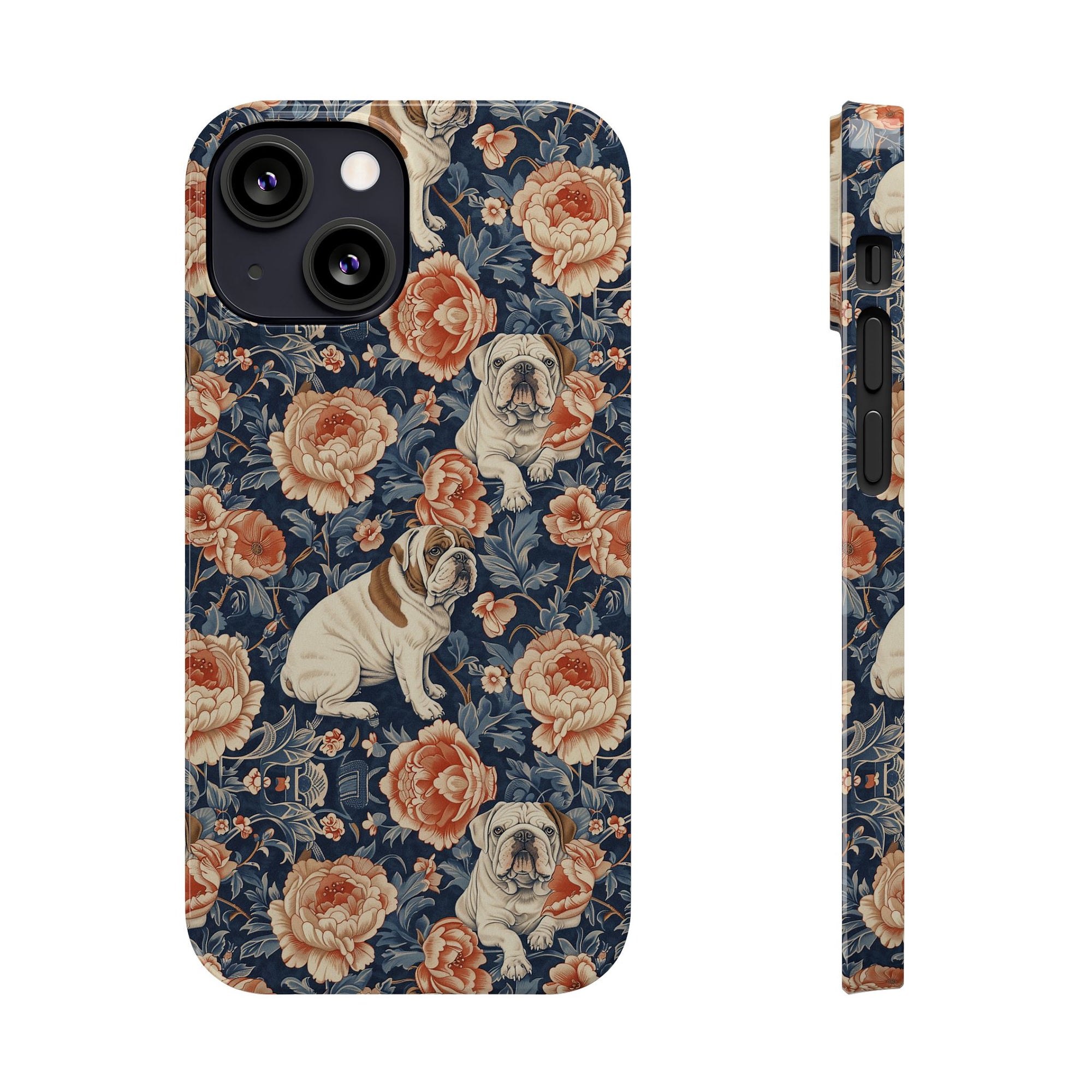 Blooming Bulldog Beauty Slim Phone Cases