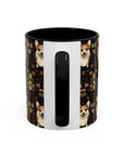 Nighttime Corgi Glow Stride Accent Coffee Mug