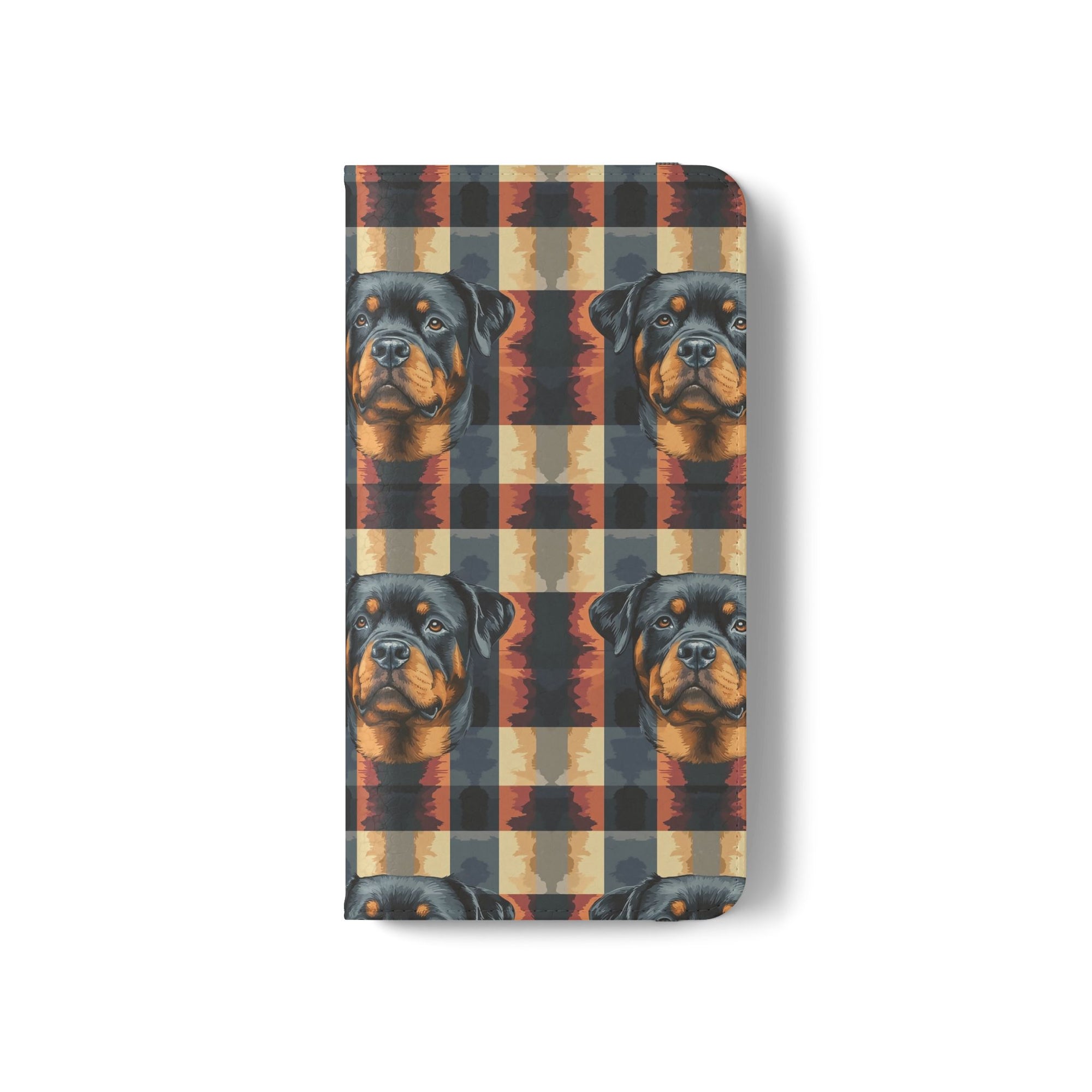 Pawsome Rottweiler Royalty Plaid Flip Cases