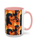 Rottweiler Chic Pawsitivity Accent Coffee Mug