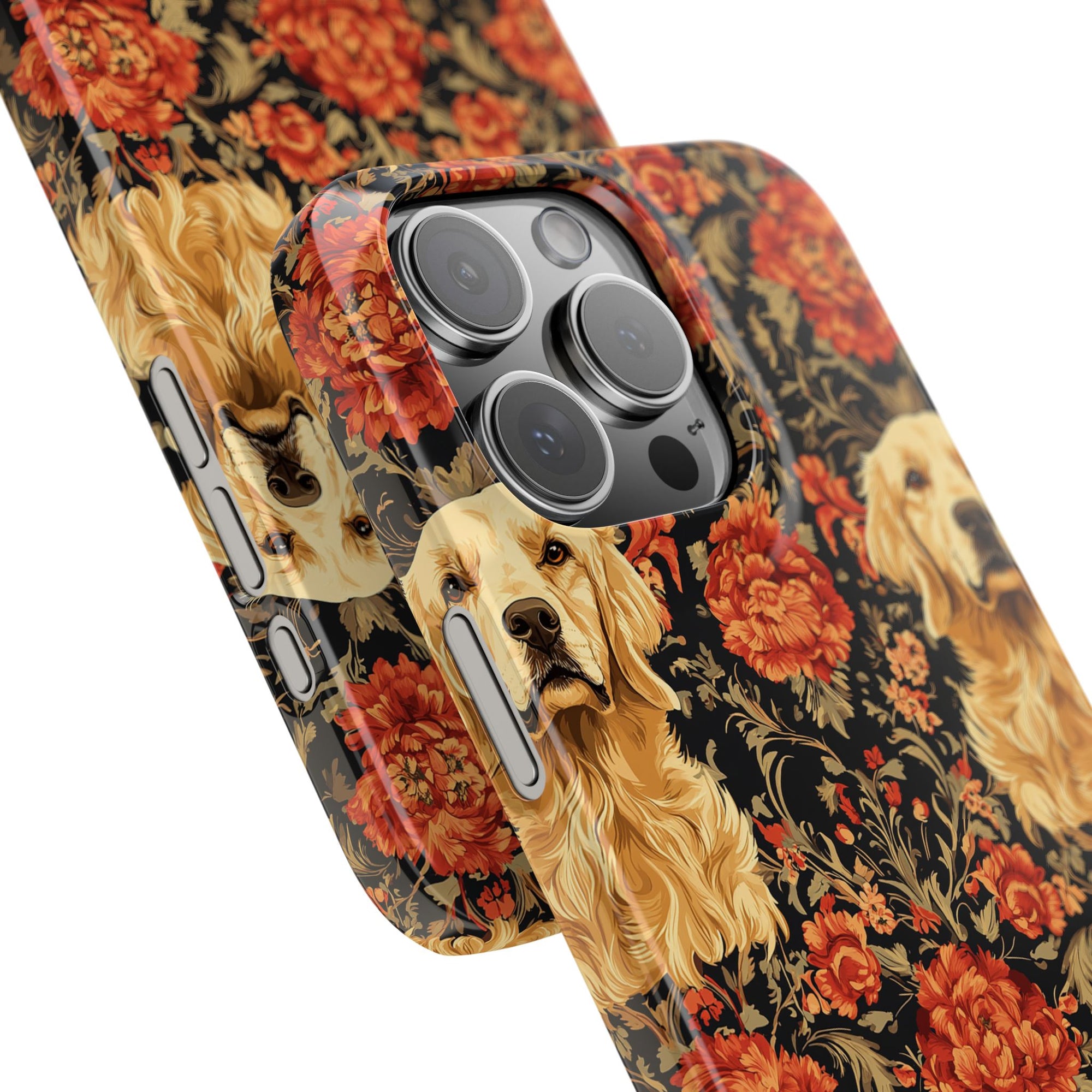 Golden Pawsatronic Tapestry Slim Phone Cases