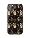 Nighttime Corgi Glow Stride Slim Phone Cases