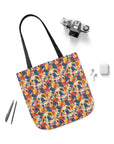 Bloom Pup Frenchietastic Splatter Canvas Tote Bag