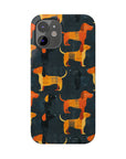 Dapper Dachshund Noir Glow Slim Phone Cases