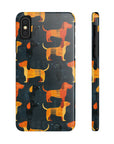 Dapper Dachshund Noir Glow Slim Phone Cases