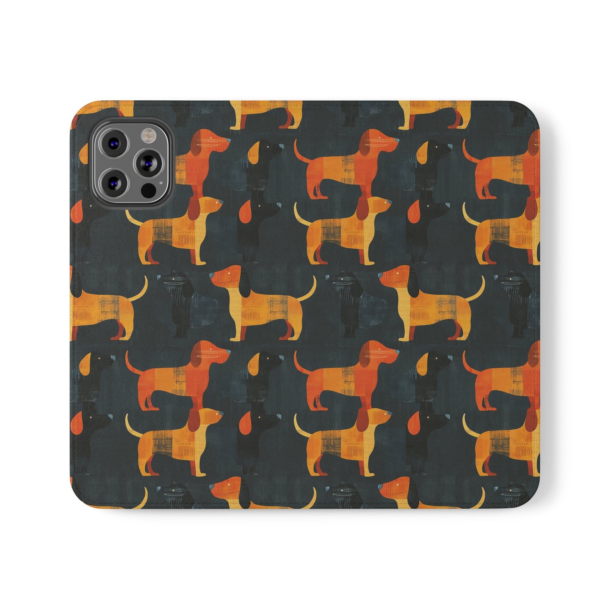 Dapper Dachshund Noir Glow Flip Cases