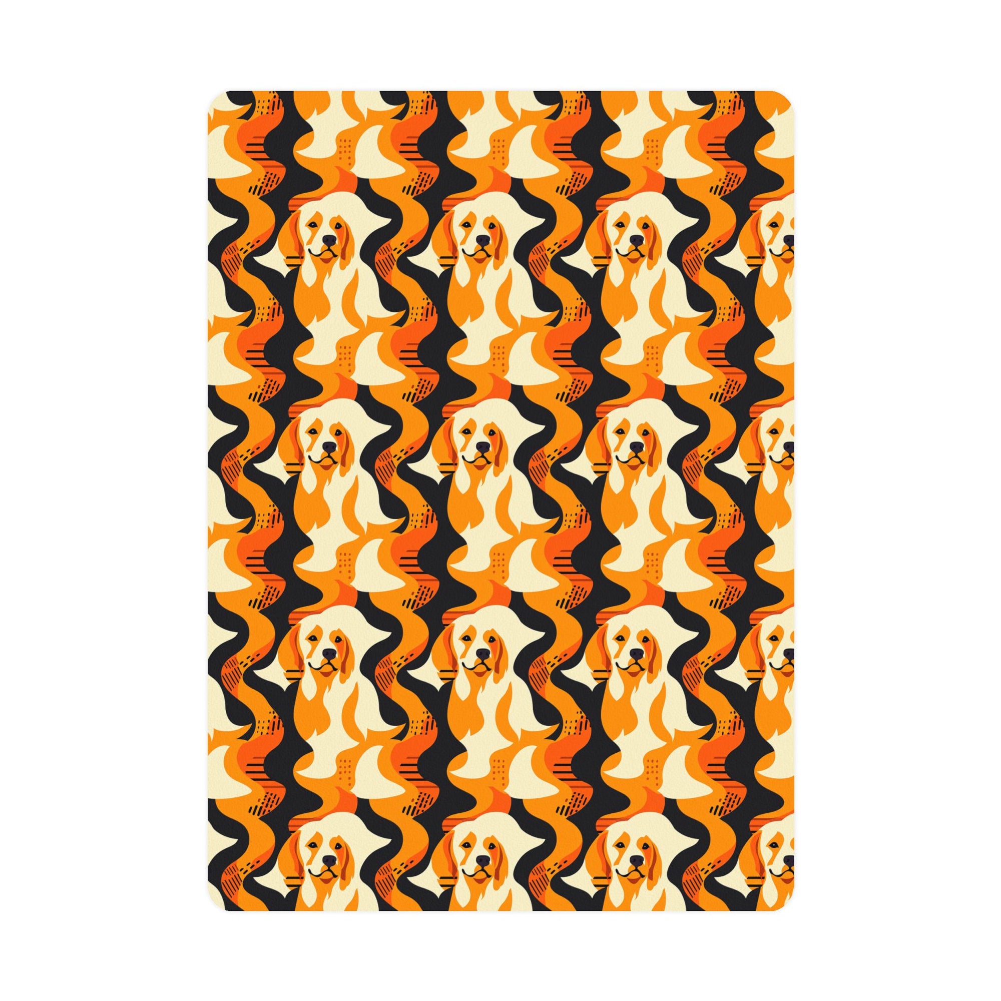 Golden Woof Abstract Glamour Postcards