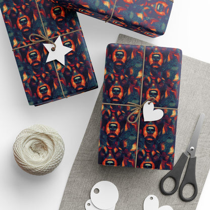 Rustic Rottie Charm Wrapping Paper