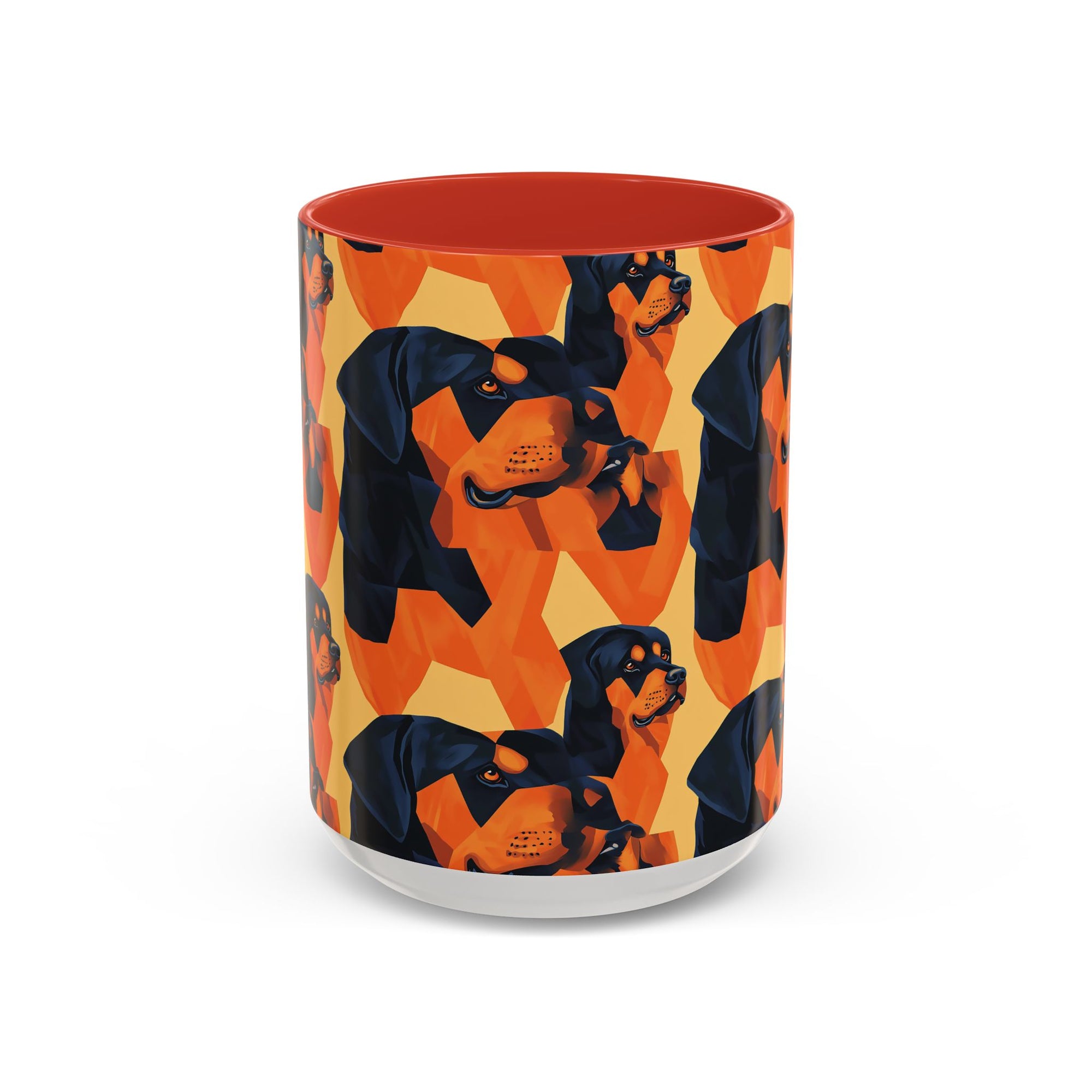 Rottweiler Chic Pawsitivity Accent Coffee Mug