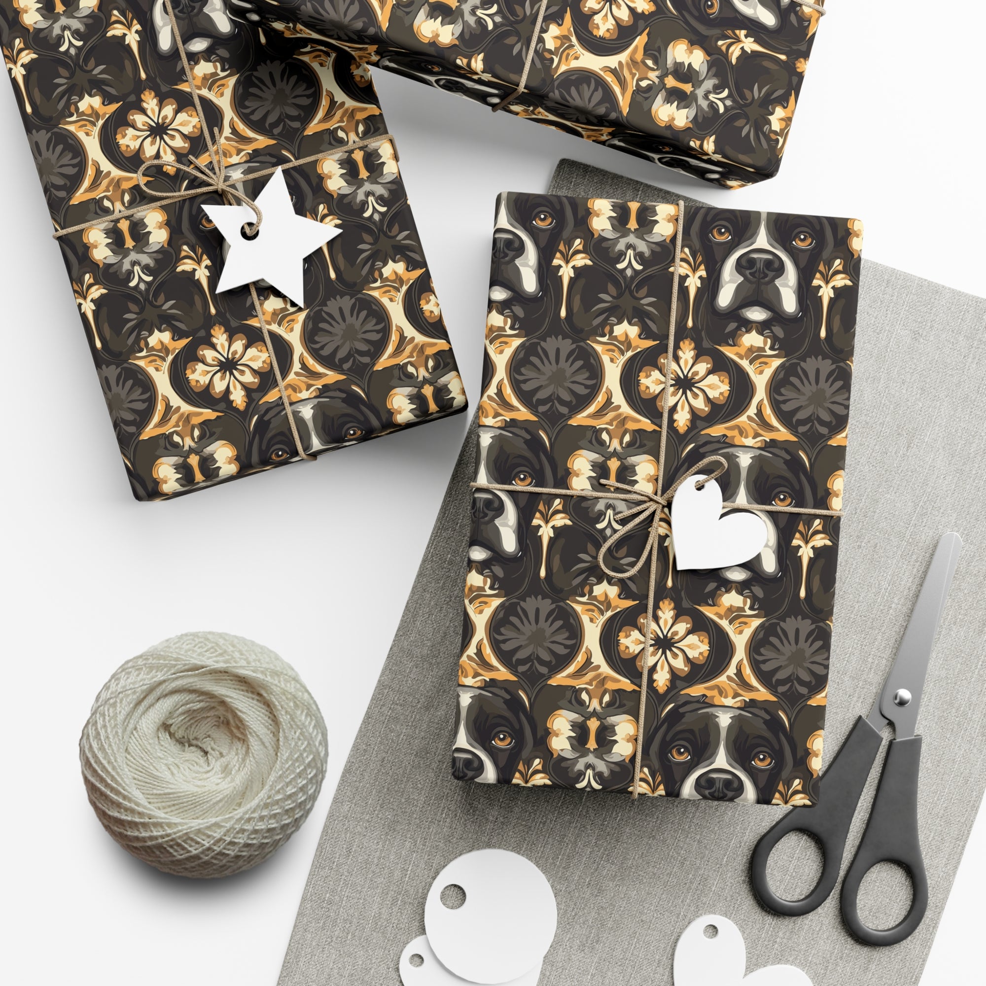 Manor Pup Boxer Royale Gift Wrap Papers