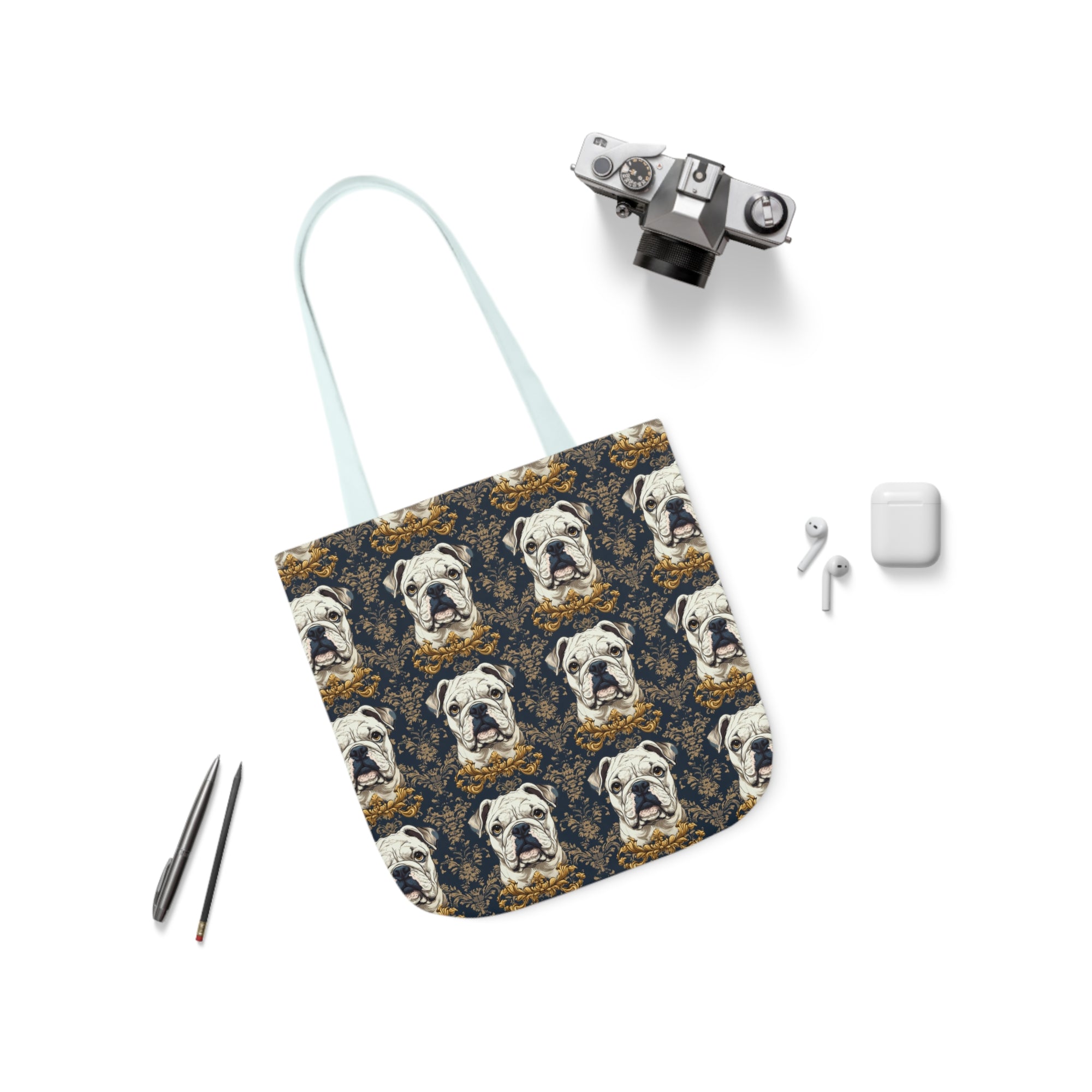 Wildwood Wanderlust Bulldog Canvas Tote Bag